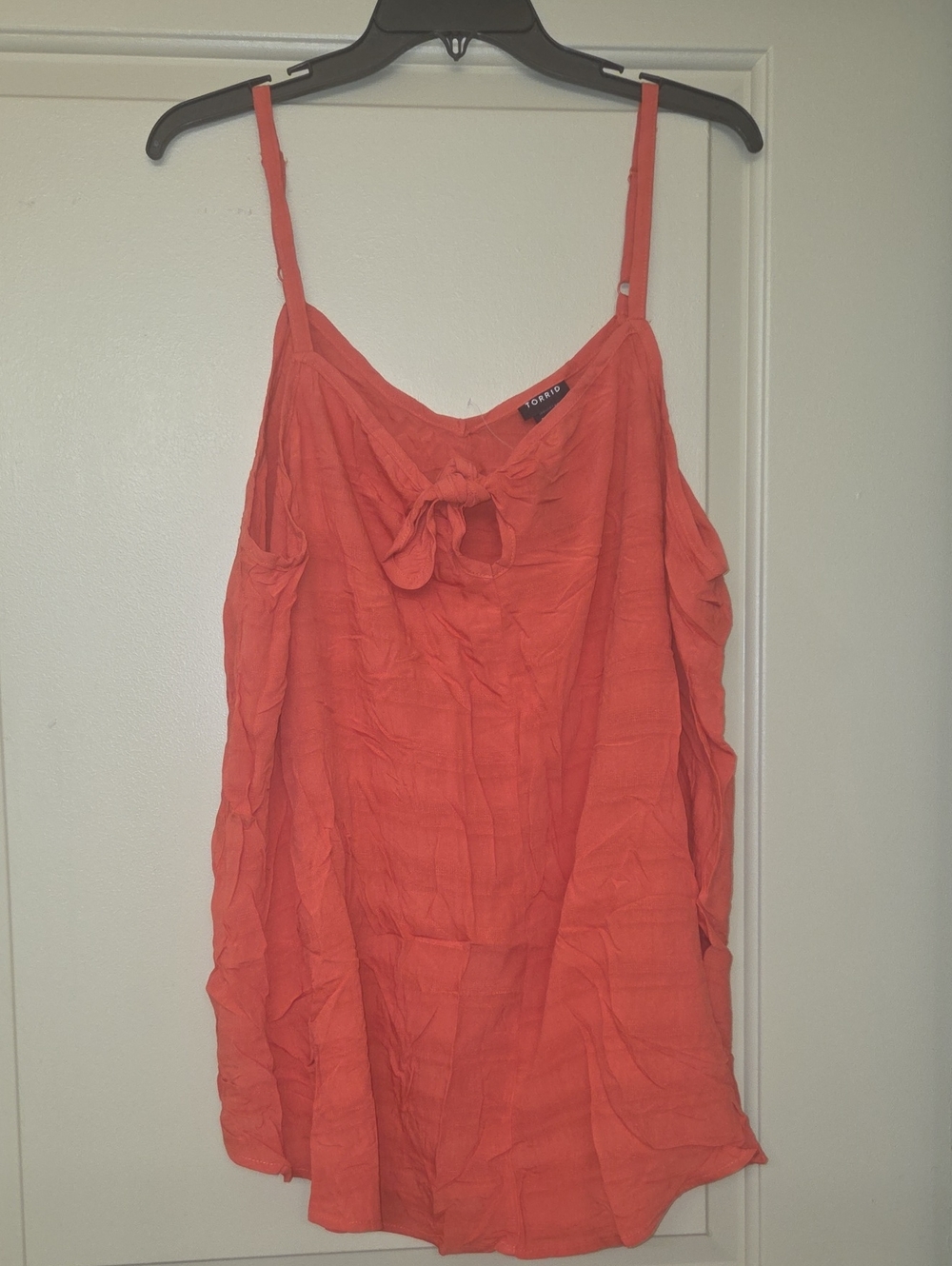 torrid Coral Orange Tie-Front Spaghetti Strap Camisole